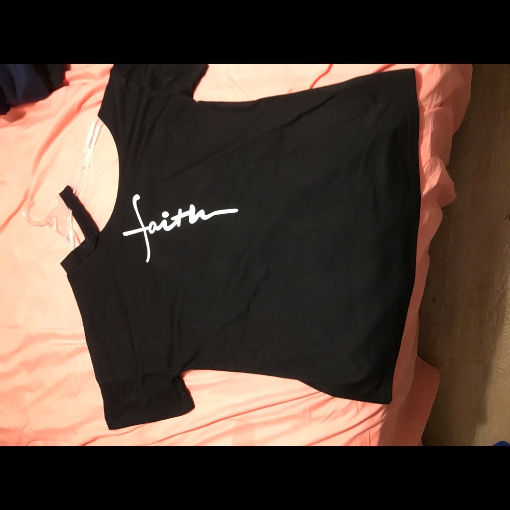 Faith off shoulder shirt